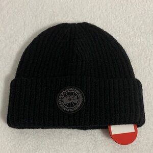Canada Goose Black Knit Beanie